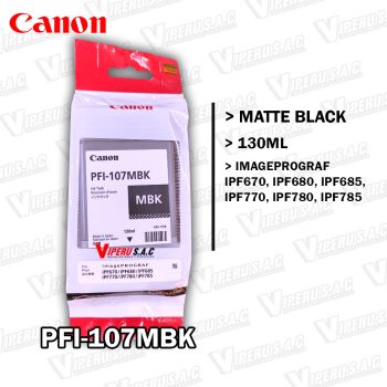 Tinta CANON PFI-107MBK TM-200 130ML Original