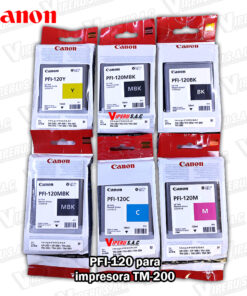 Tinta CANON PFI-120 para impresora TM-200 Colores