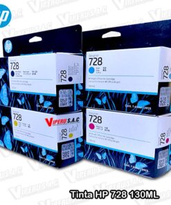 Tinta HP 728 colores para impresora T830.