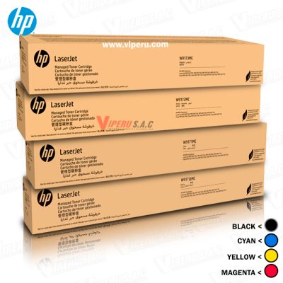Toner HP para la impresora E77822 KIT COMPLETO COLORES