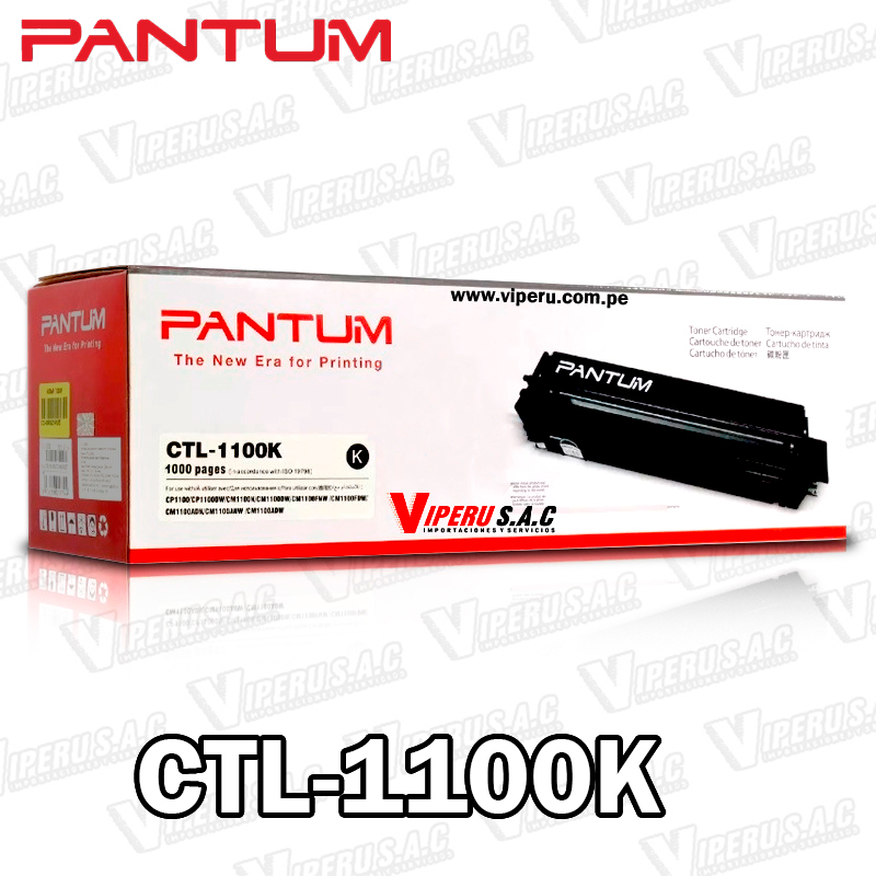 Toner PANTUM CTL‑1100K Negro 1,000KPG Original