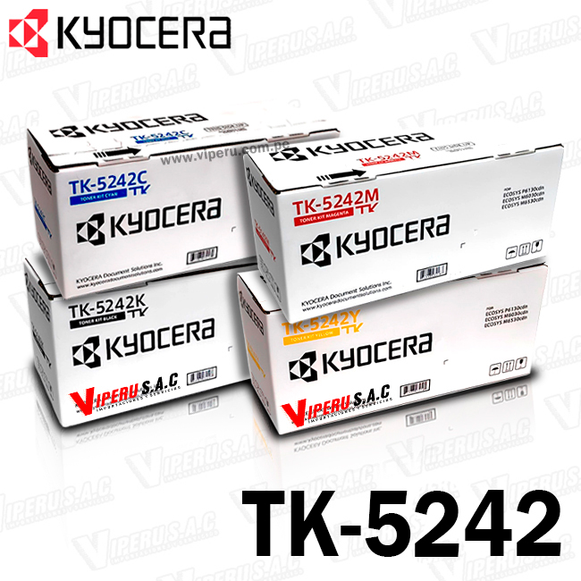 Toner TK-5242 KYOCERA kit completo para impresora P5026.