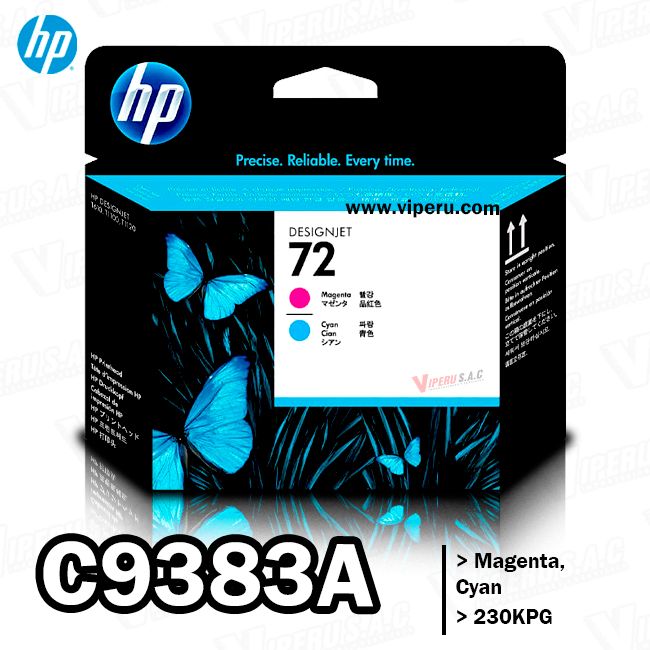 CABEZAL HP C9383A MAGENTA, CYAN T610 230KPG ORIGINAL