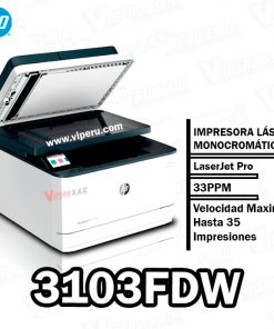 Impresora HP 3103FDW LaserJet Multifuncional 50,000KPG Original.