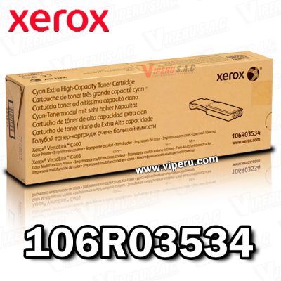 Toner XEROX 106R03534 Cyan Versa C400 8,000KPG Original