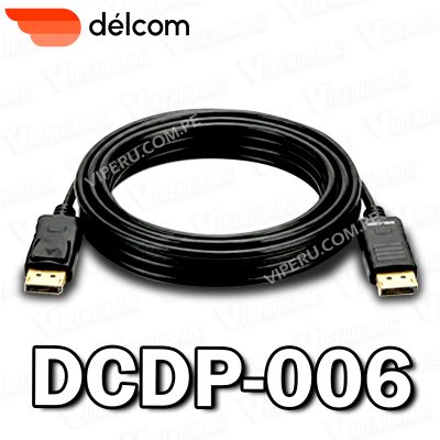 Cable DELCOM DisplayPort Generico DCDP-006 retro compatible Full HD 1080p 1.8m
