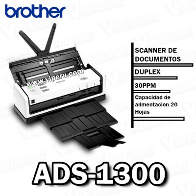 SCANNER BROTHER ADS-1300 DOBLE CARA 30PPM DUPLEX