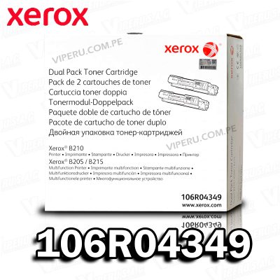 TONER XEROX 106R04349 DUAL PACK PARA B210 B215 B205
