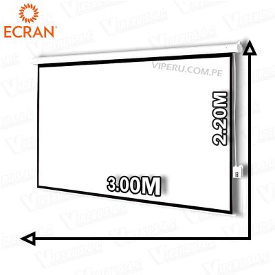 ECRAN ELECTRICO 3.00M X 2.20M con Motor Tubular