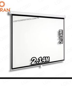 ECRAN MANUAL RETRACTIL 2.14M X 2.14M ParedTecho (Antireflex)