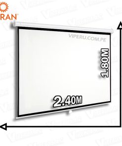 ECRAN MANUAL RETRACTIL 2.40M X 1.80M ParedTecho (Antireflex)