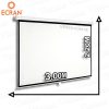 ECRAN MANUAL RETRACTIL 3.00M X 2.20M ParedTecho (Antireflex)
