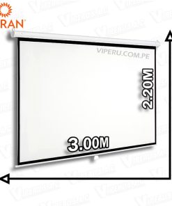 ECRAN MANUAL RETRACTIL 3.00M X 2.20M ParedTecho (Antireflex)