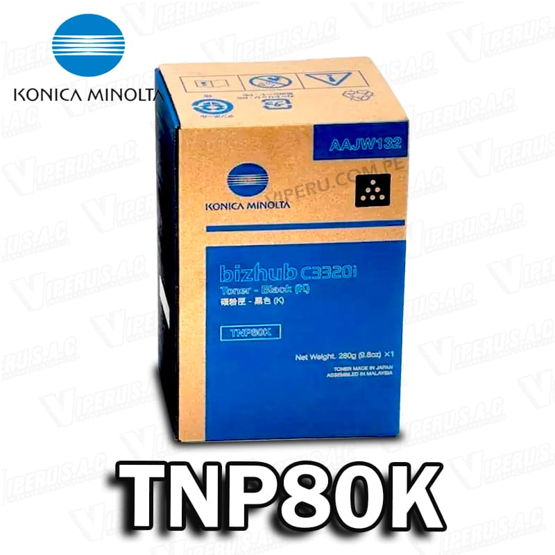 TONER KONICA MINOLTA TNP80K BIZHUB C3320I ORIGINAL