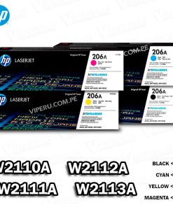 TONERS HP 206A PARA IMPRESORA LASERJET M282 ORIGINAL