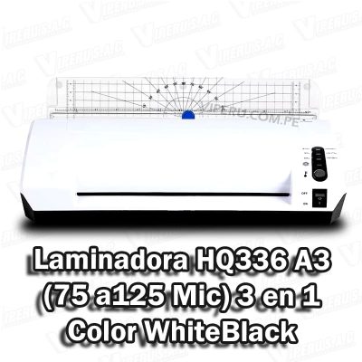 Laminadora HQ336 A3 (75 a125 Mic) 3 en 1 Color WhiteBlack