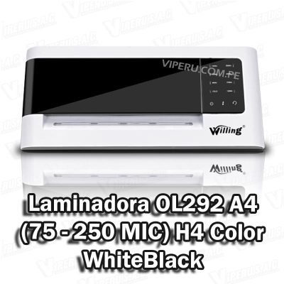 Laminadora OL292 A4 (75 - 250 MIC) H4 Color WhiteBlack