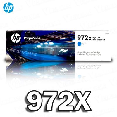 Cartucho HP 972X Cyan PageWide 477DW Original