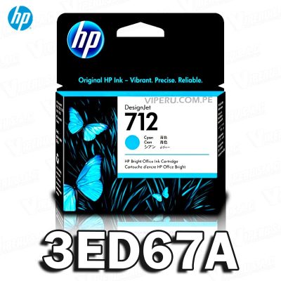 Cartucho de Tinta HP 712 (3ED67A) Cyan DesignJet T630 29ML