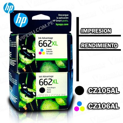 KIT HP 662XL PARA IMPRESORA DESKJET 2546
