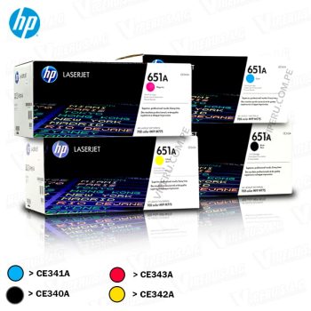 KIT DE TONER HP 651A COLORES PARA LASERJET M775