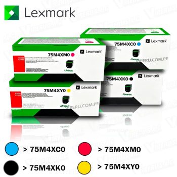 TONER LEXMARK 75M4X PARA IMPRESORA C5632DWE COLORES