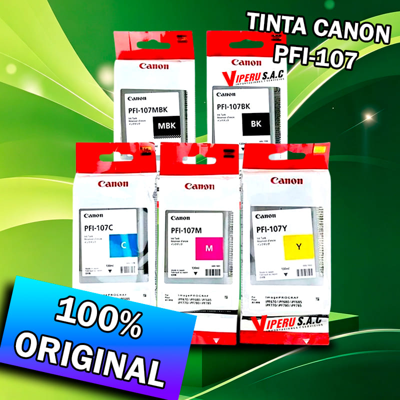 PACK DE TINTAS CANON PFI-107 IPF670 130ML
