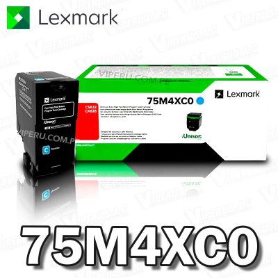 TONER LEXMARK 75M4XC0 CYAN CS632DWE 11,700KPG